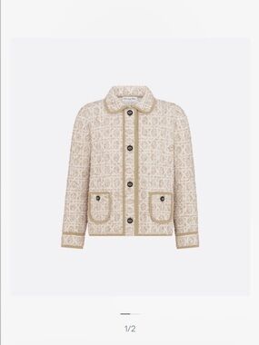 Dior Fantaisie Beige Knitwear Jacket